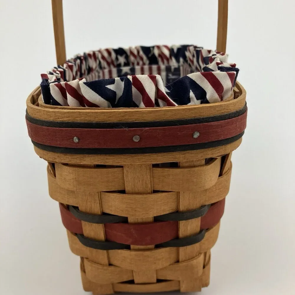 Longaberger 1994 Candle Basket All American | /w Liner 9.5